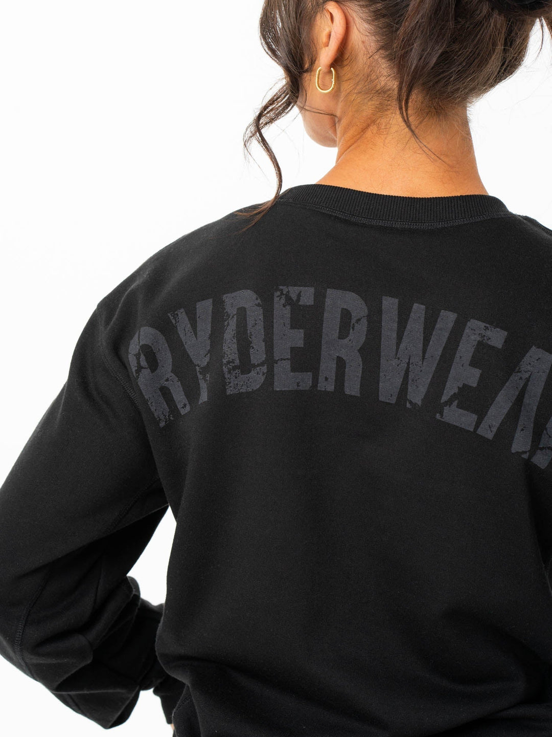 Force Crew Neck - Black Clothing Ryderwear 