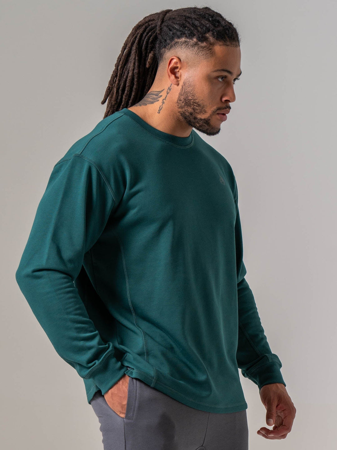 Force Crew Neck - Emerald Clothing Ryderwear 