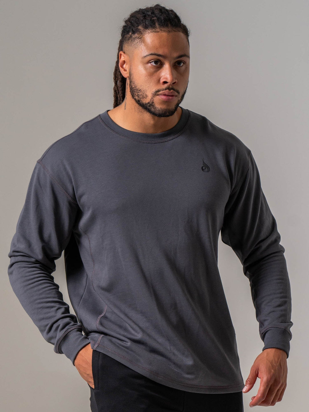 Force Crew Neck - Graphite Clothing Ryderwear 