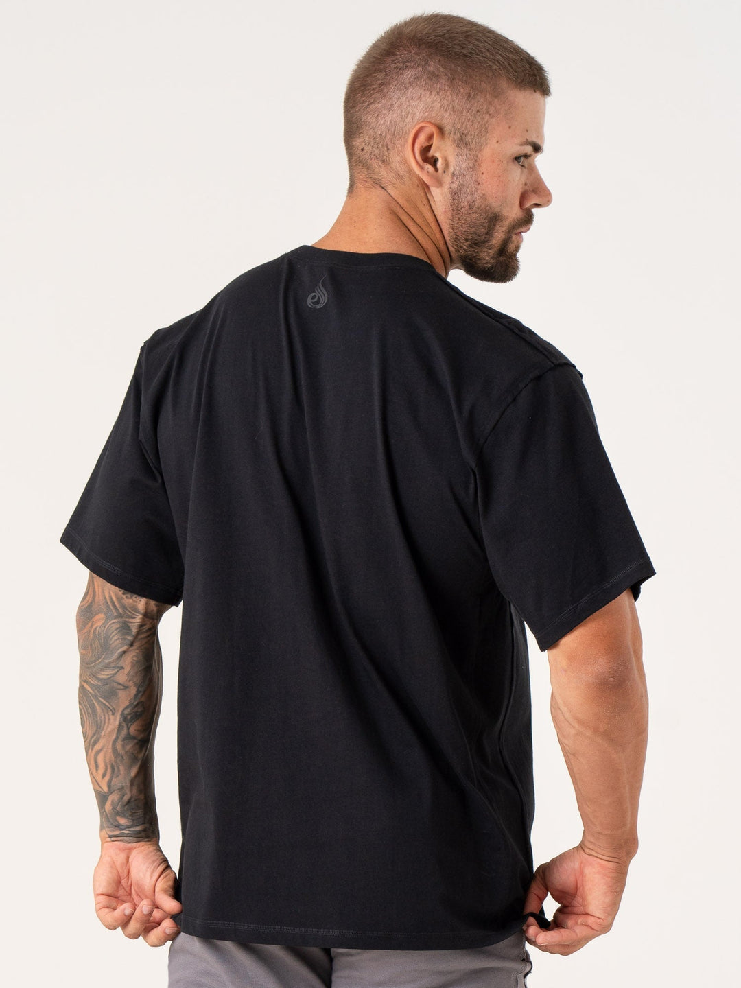 Force Oversized T-Shirt - Black Clothing Ryderwear 