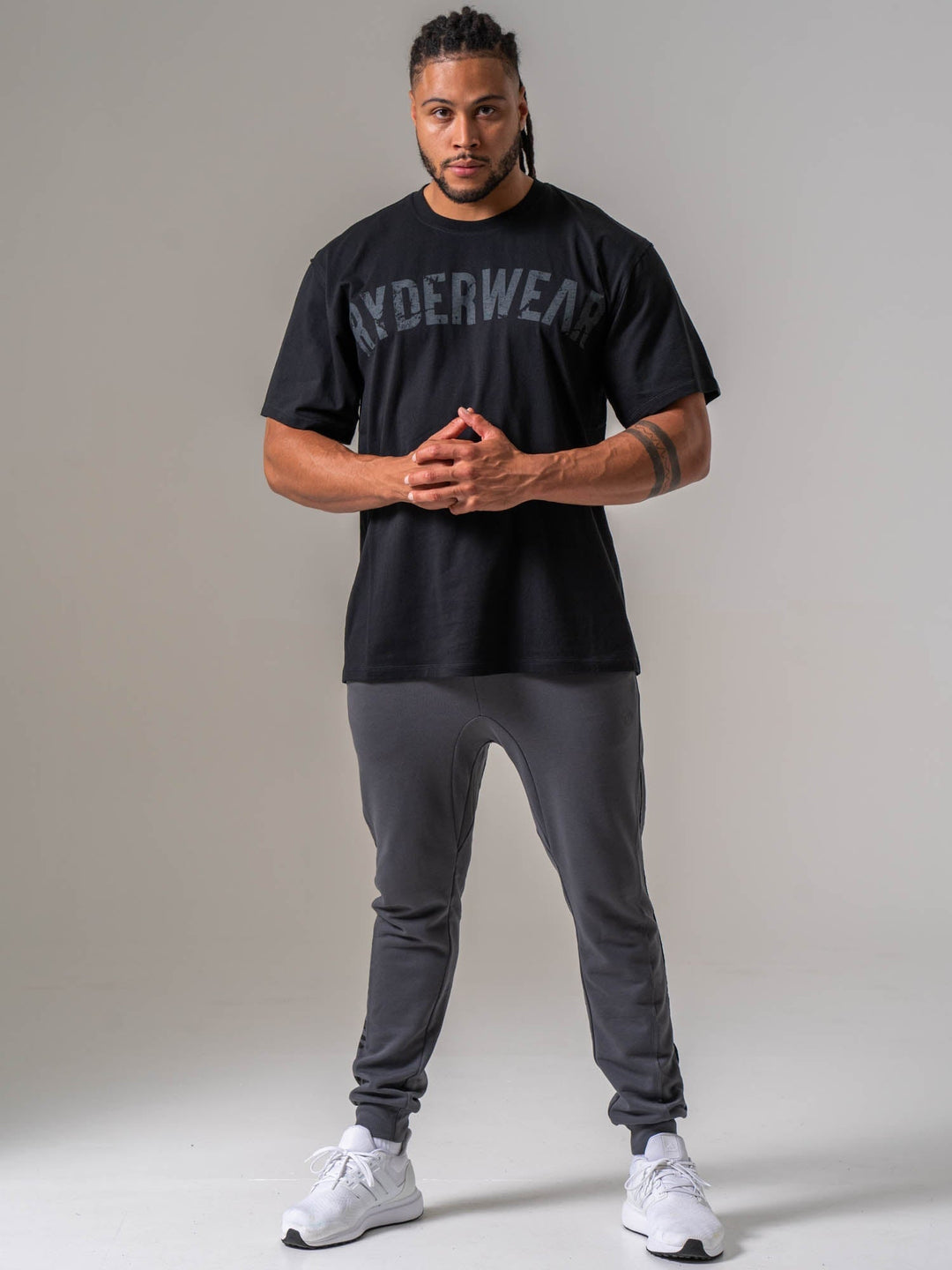 Force Oversized T-Shirt - Black Clothing Ryderwear 