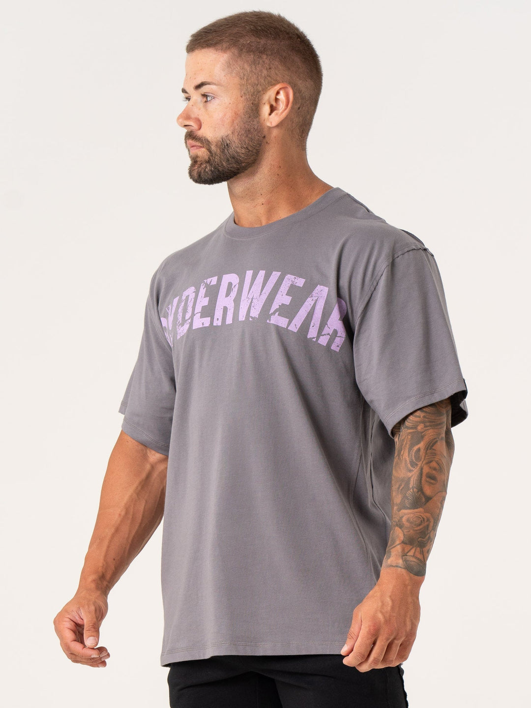 Force Oversized T-Shirt - Charcoal Clothing Ryderwear 