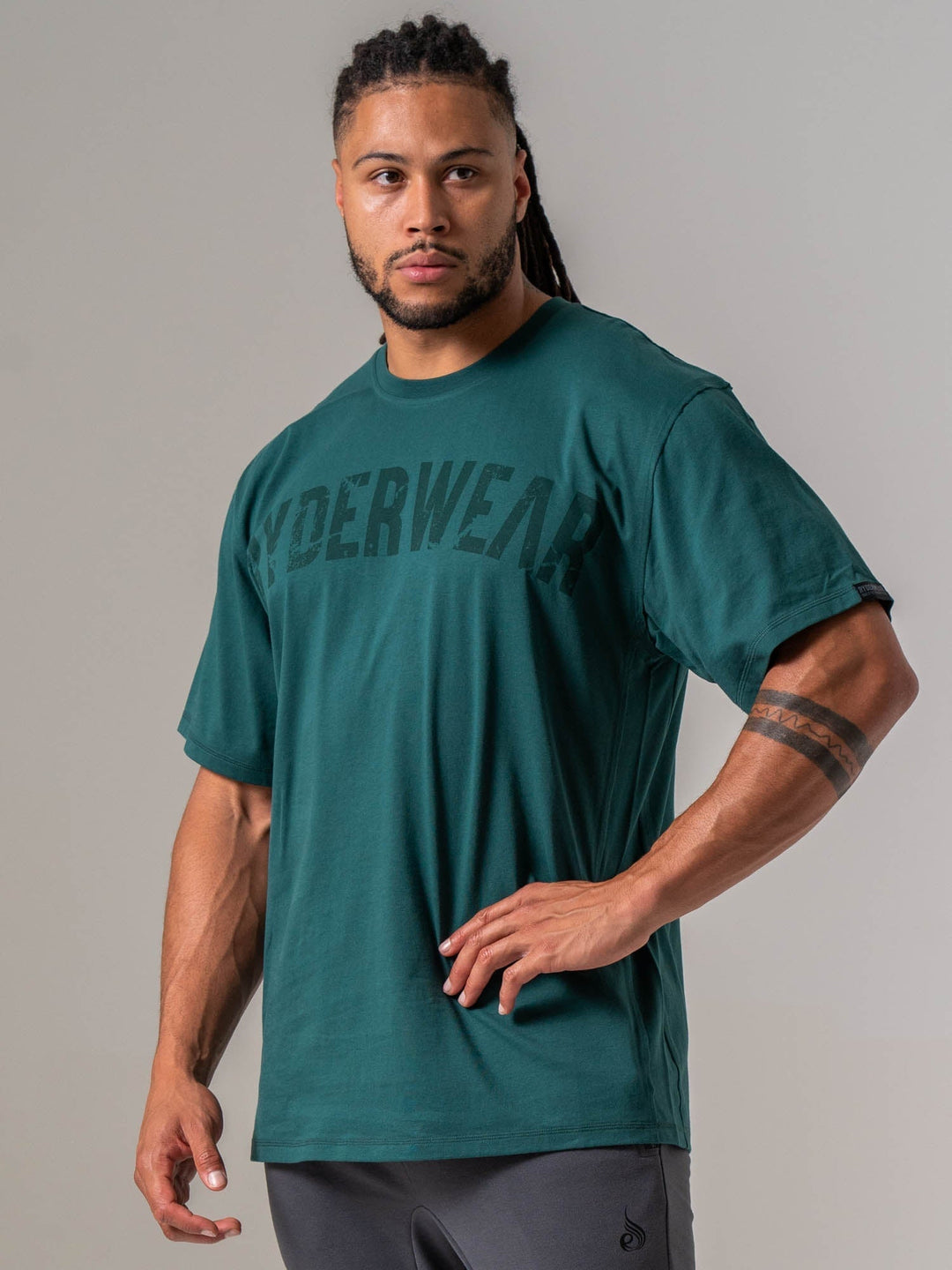 Force Oversized T-shirt - Emerald Clothing Ryderwear 