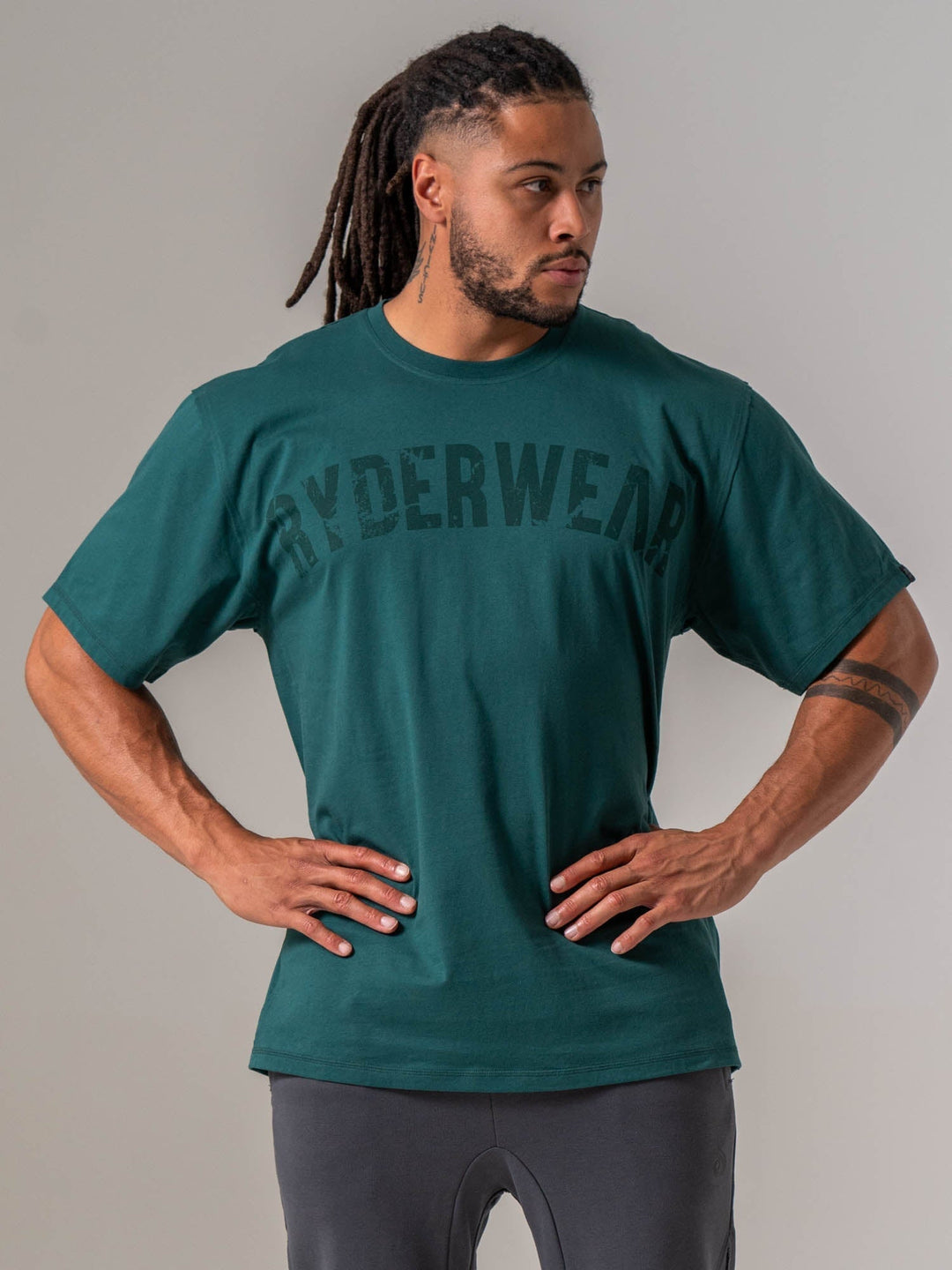 Force Oversized T-shirt - Emerald Clothing Ryderwear 