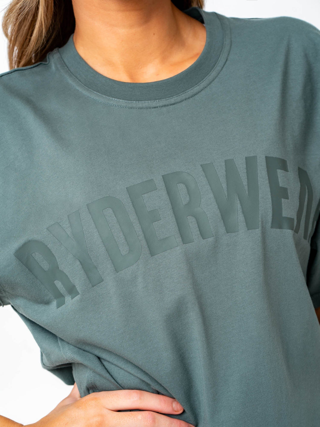 Force Oversized T-Shirt - Fern Green Clothing Ryderwear 