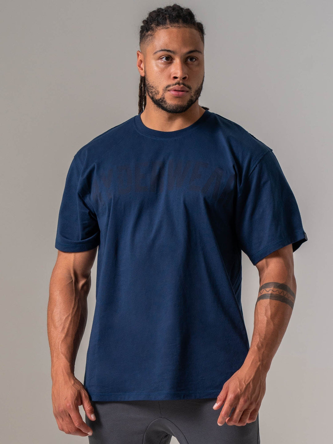 Force Oversized T-shirt - Navy Clothing Ryderwear 