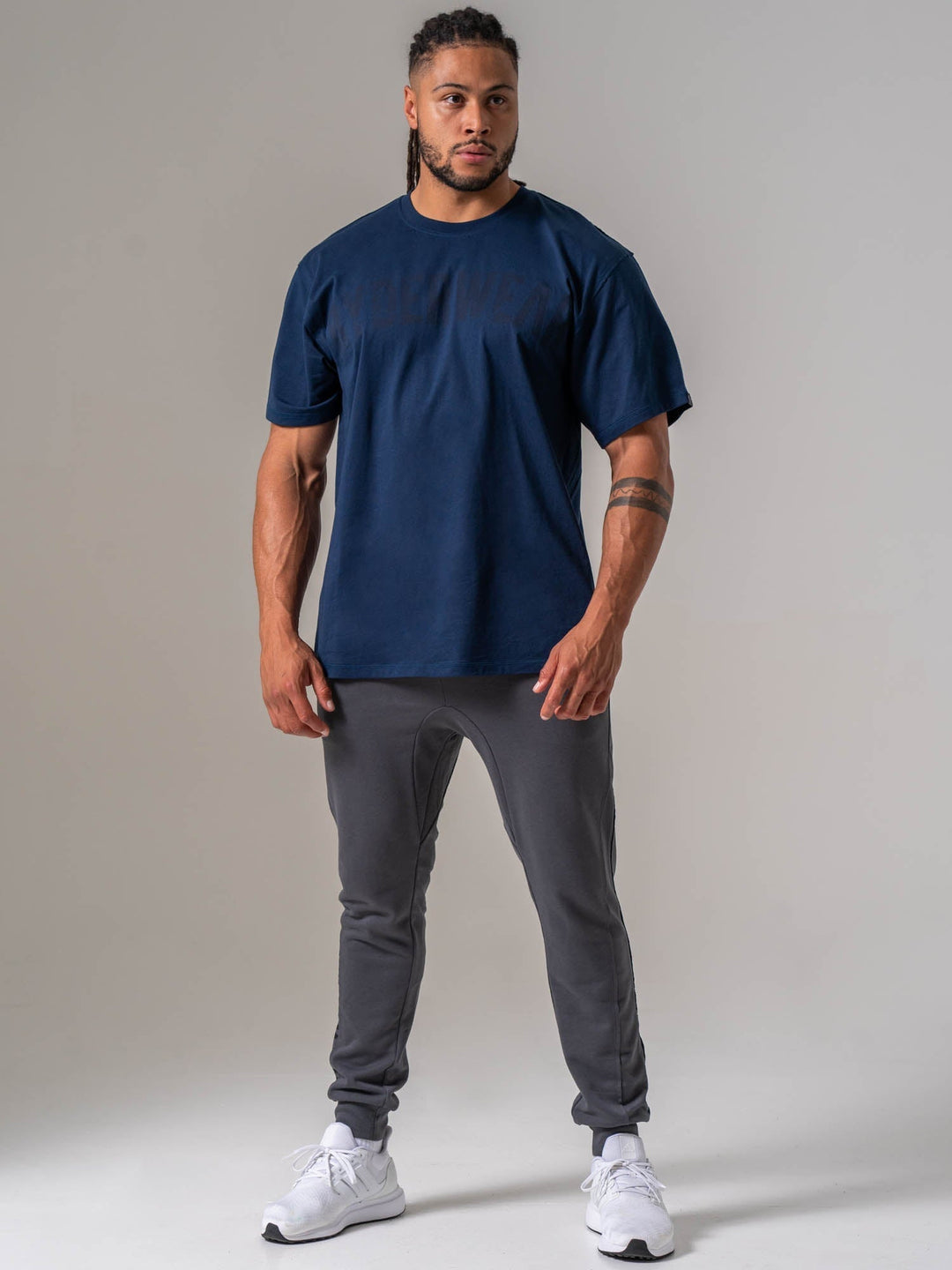 Force Oversized T-shirt - Navy Clothing Ryderwear 