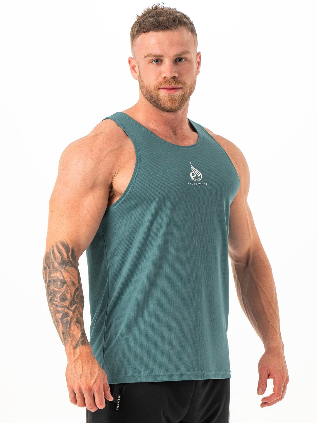 Heighten Mesh Regular Tank - Petrol Clothing Ryderwear 