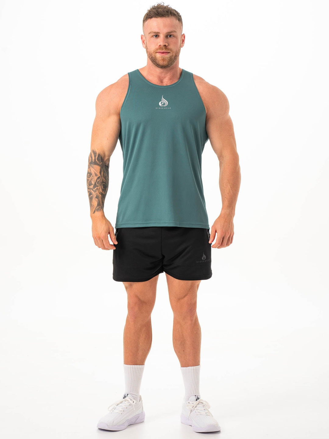 Heighten Mesh Regular Tank - Petrol Clothing Ryderwear 