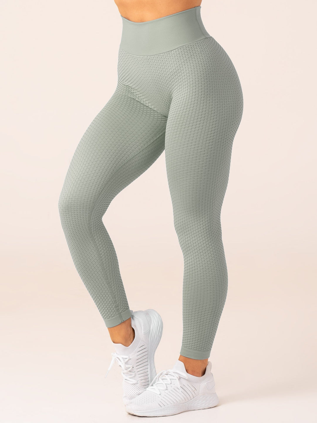 Honeycomb Scrunch Seamless Leggings - Sage Clothing Ryderwear 