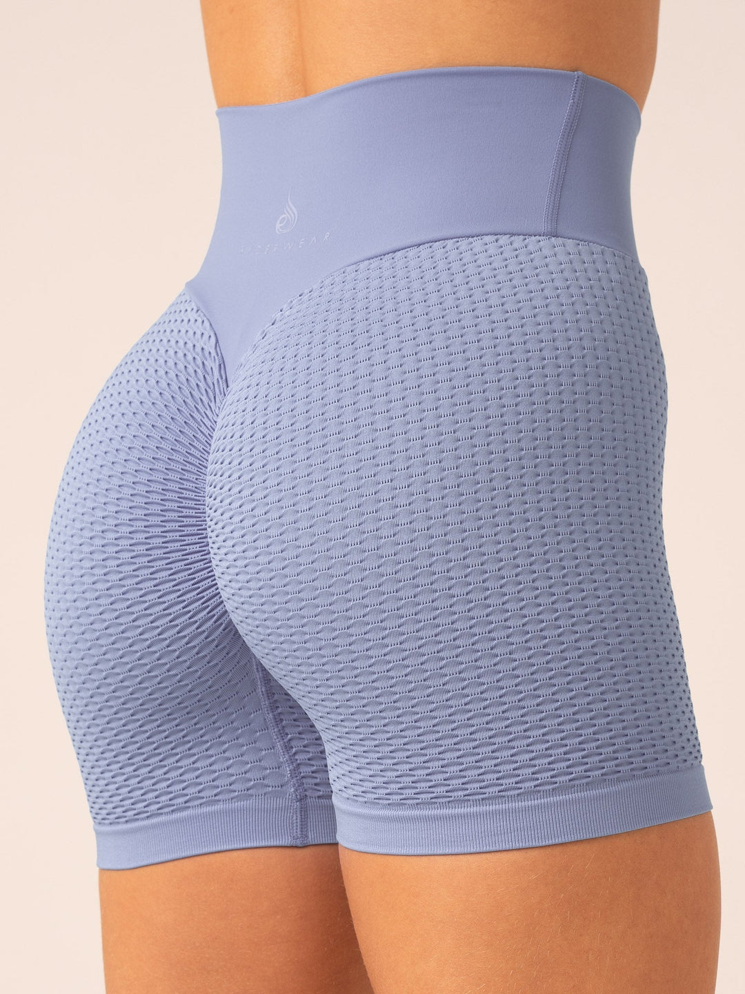 Honeycomb Scrunch Seamless Shorts - Steel Blue Clothing Ryderwear 