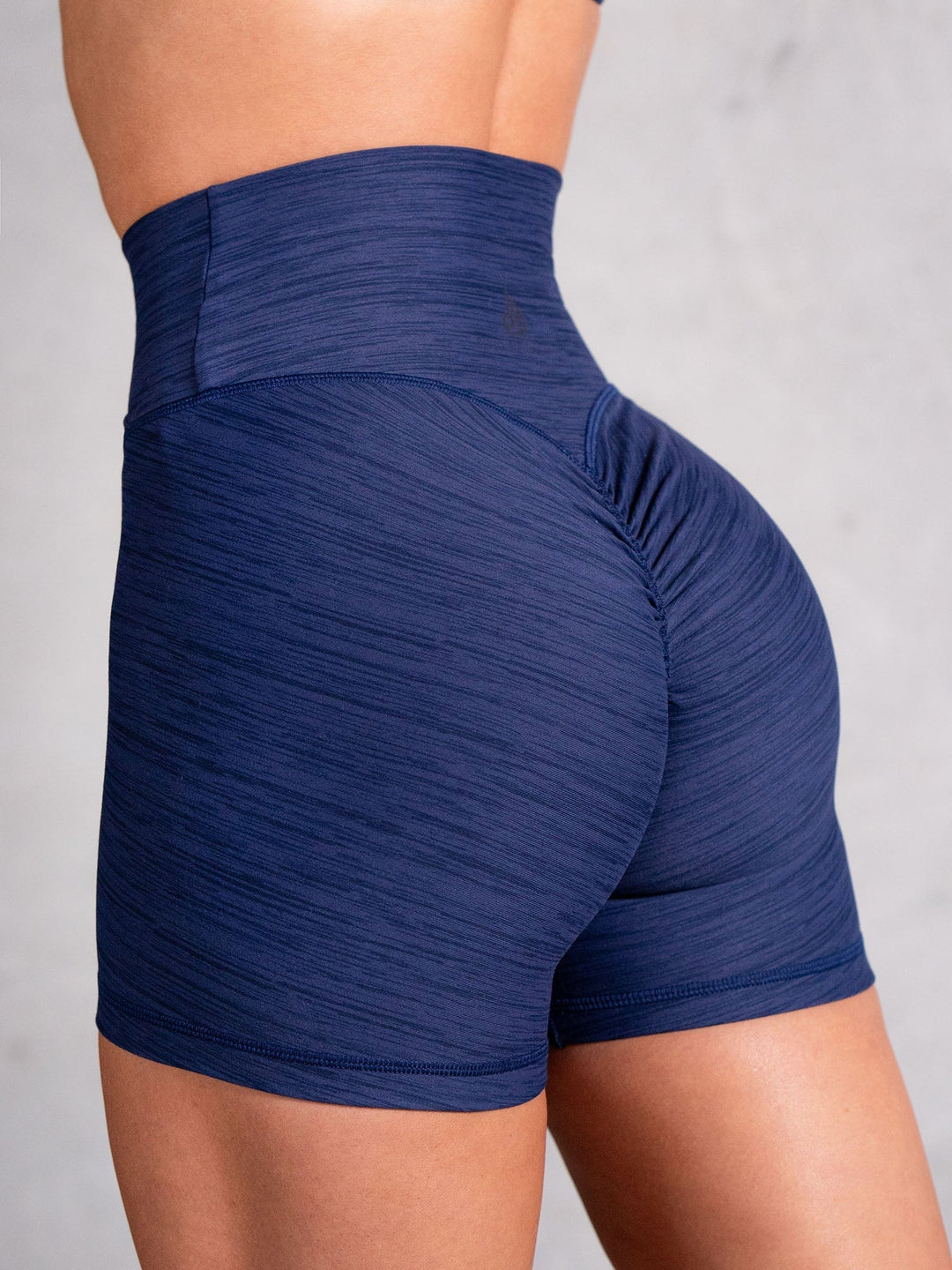 Icon Cross Over Scrunch Shorts - Navy Marl Clothing Ryderwear 