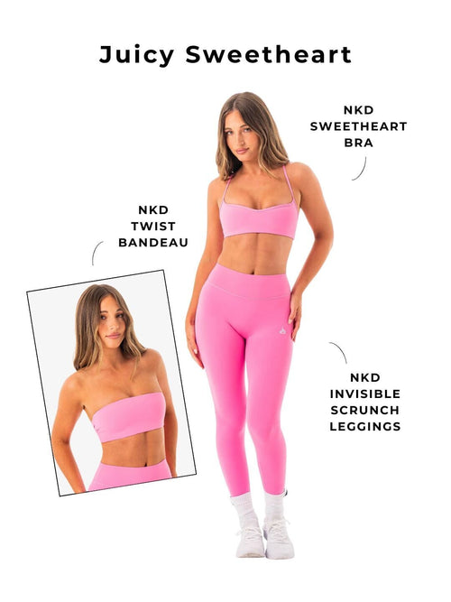 Juicy Sweetheart Sports Bra • Leggings • Bandeau
