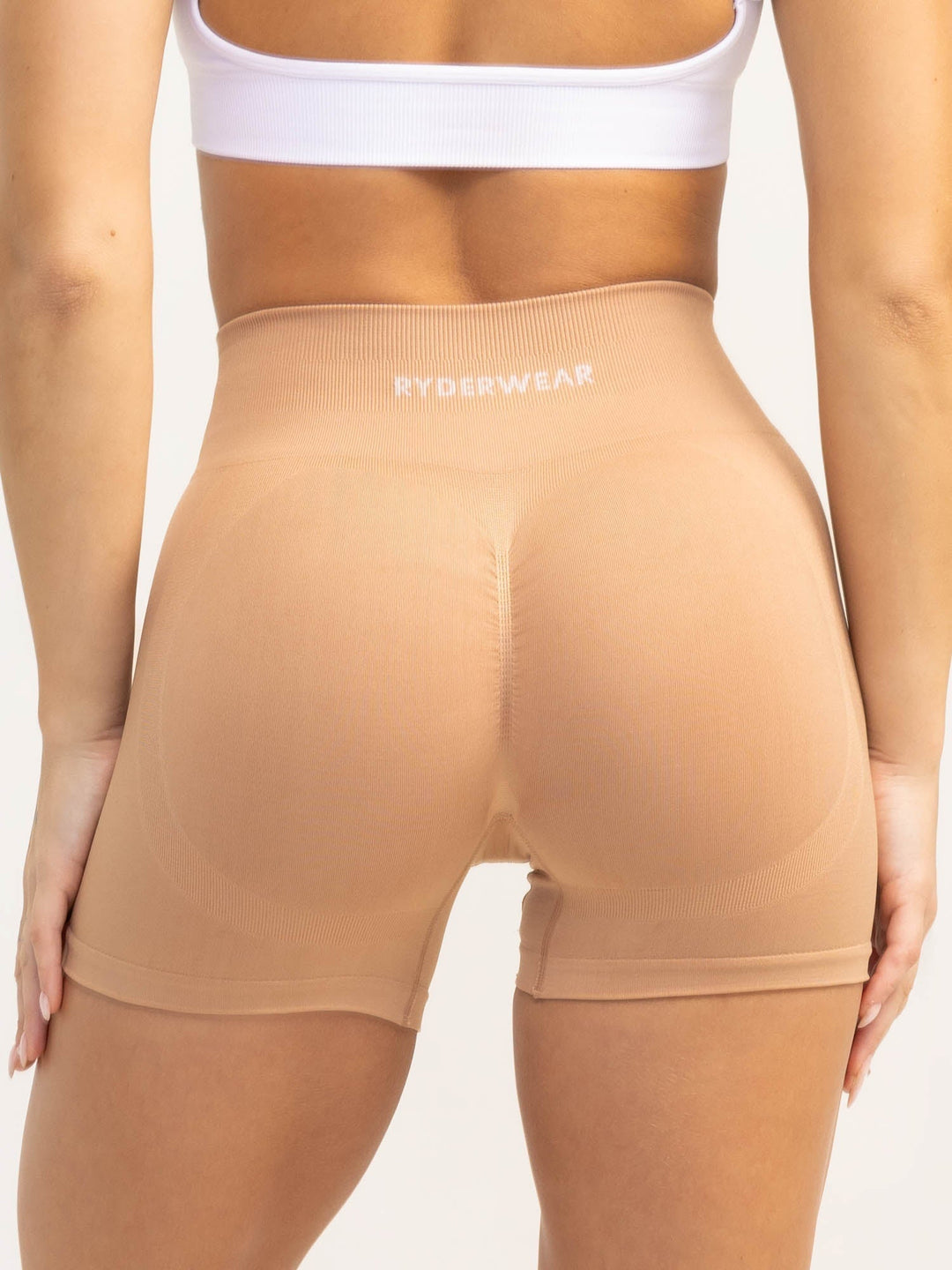 Lift 2.0 BBL Seamless Shorts - Tan Clothing Ryderwear 