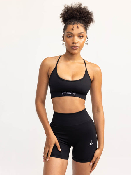 Lift 2.0 Seamless Sports Bra - Black - Ryderwear