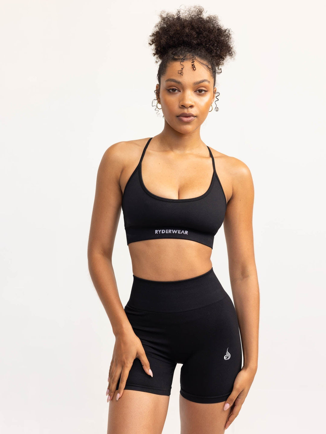 Lift 2.0 Seamless Sports Bra - Black Clothing Ryderwear 