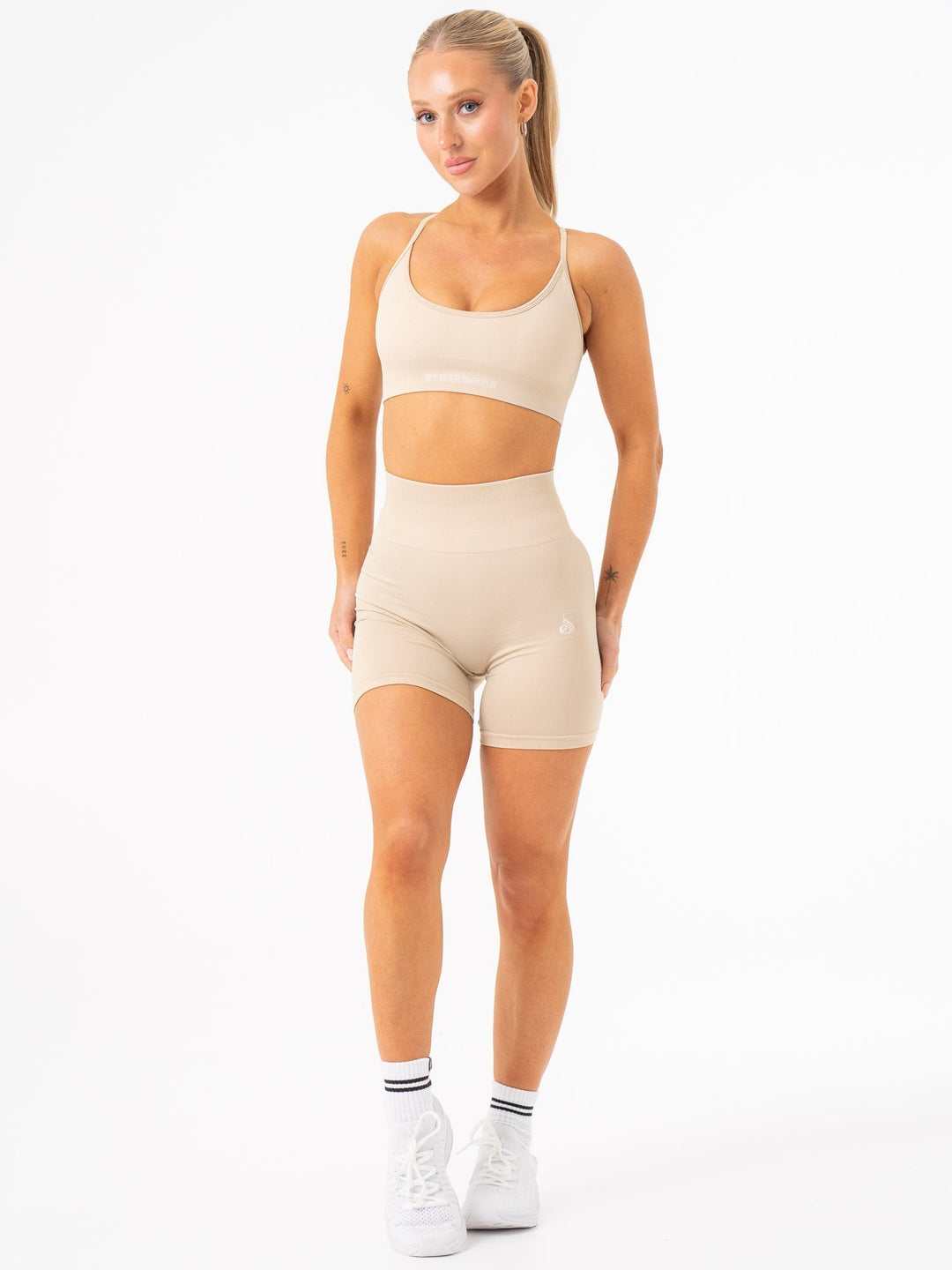 Lift 2.0 Seamless Sports Bra - Sand Clothing Ryderwear 