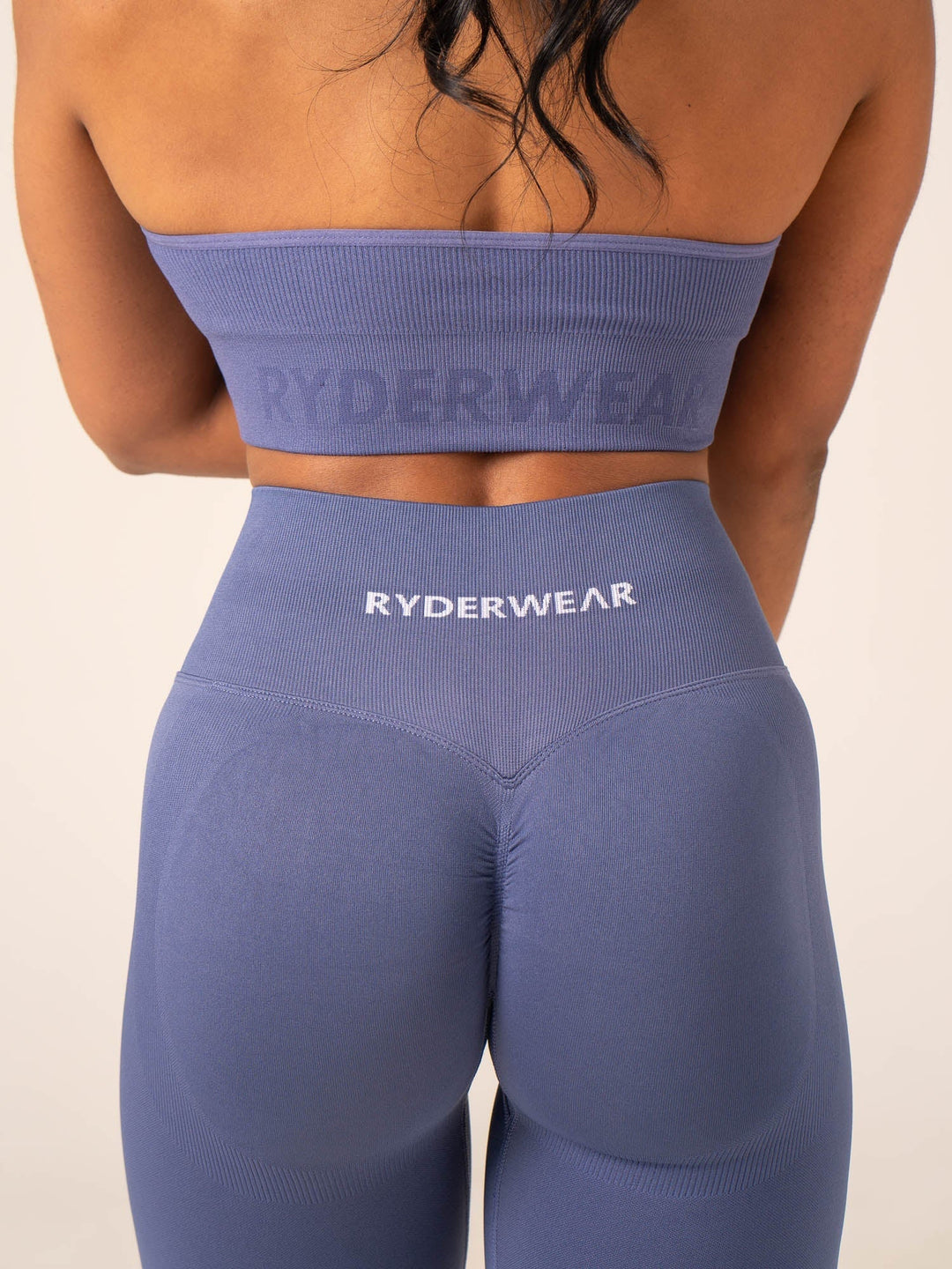 Lift BBL Scrunch Seamless Leggings - Denim Blue Clothing Ryderwear 