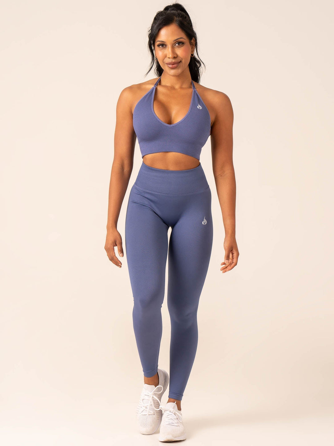 Lift BBL Scrunch Seamless Leggings - Denim Blue Clothing Ryderwear 