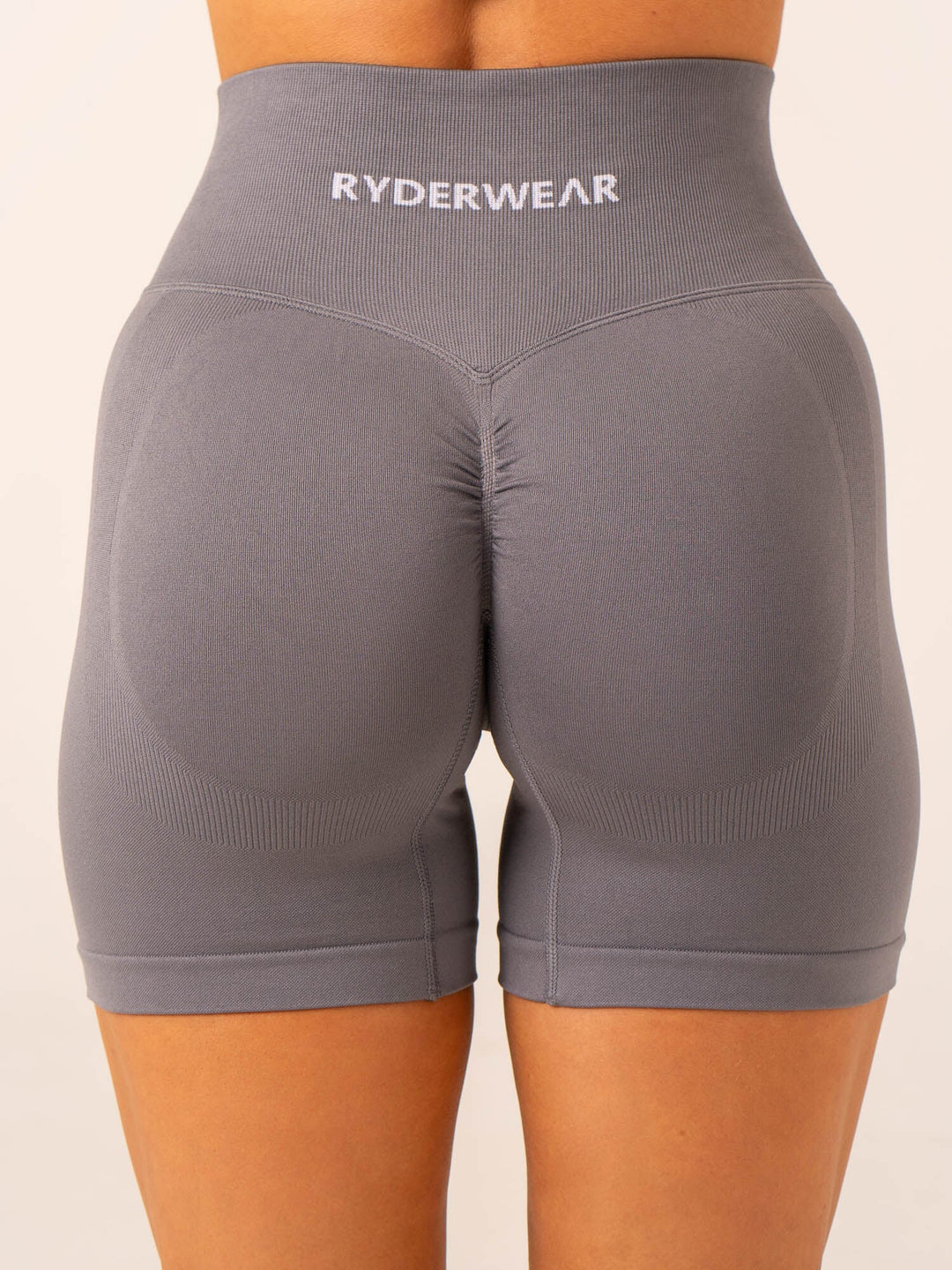 Lift BBL Scrunch Seamless Shorts - Charcoal Clothing Ryderwear 