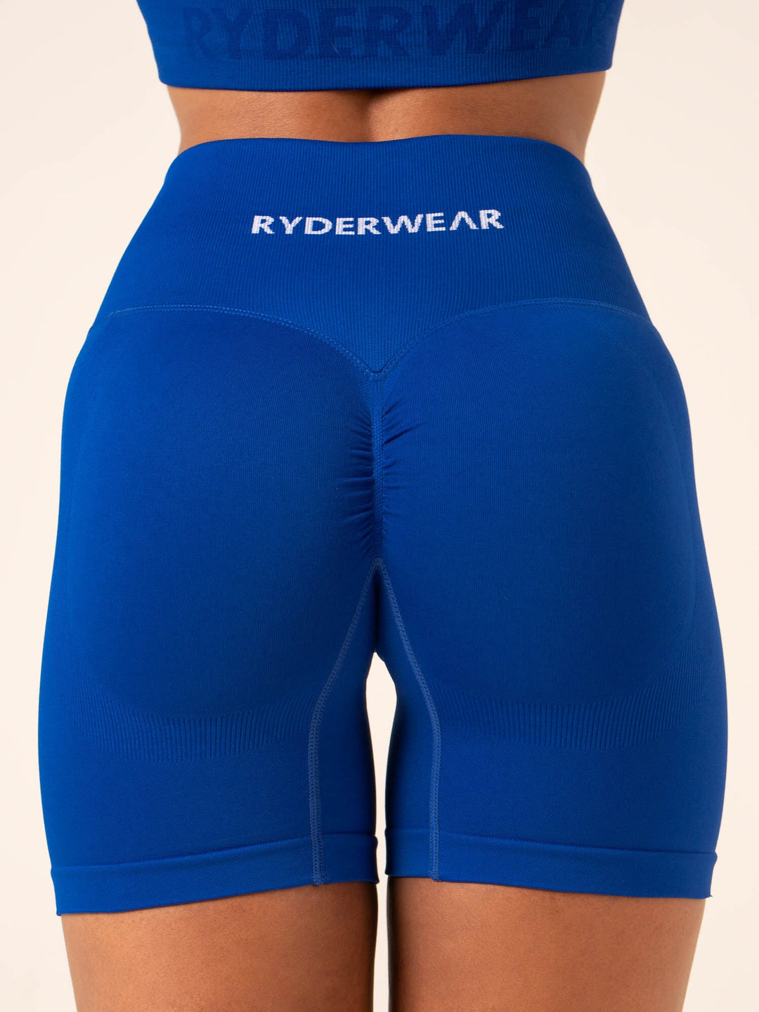 Lift BBL Scrunch Seamless Shorts - Cobalt Blue Clothing Ryderwear 