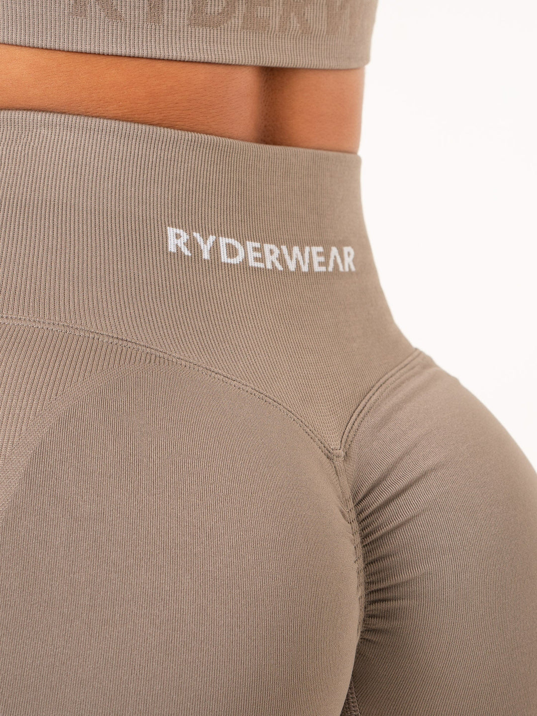 Lift BBL Scrunch Seamless Shorts - Taupe Clothing Ryderwear 