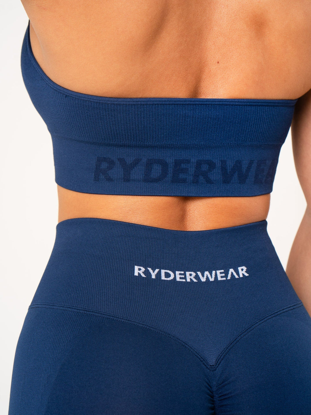 Lift Rib Seamless Halter Sports Bra - Navy Clothing Ryderwear 