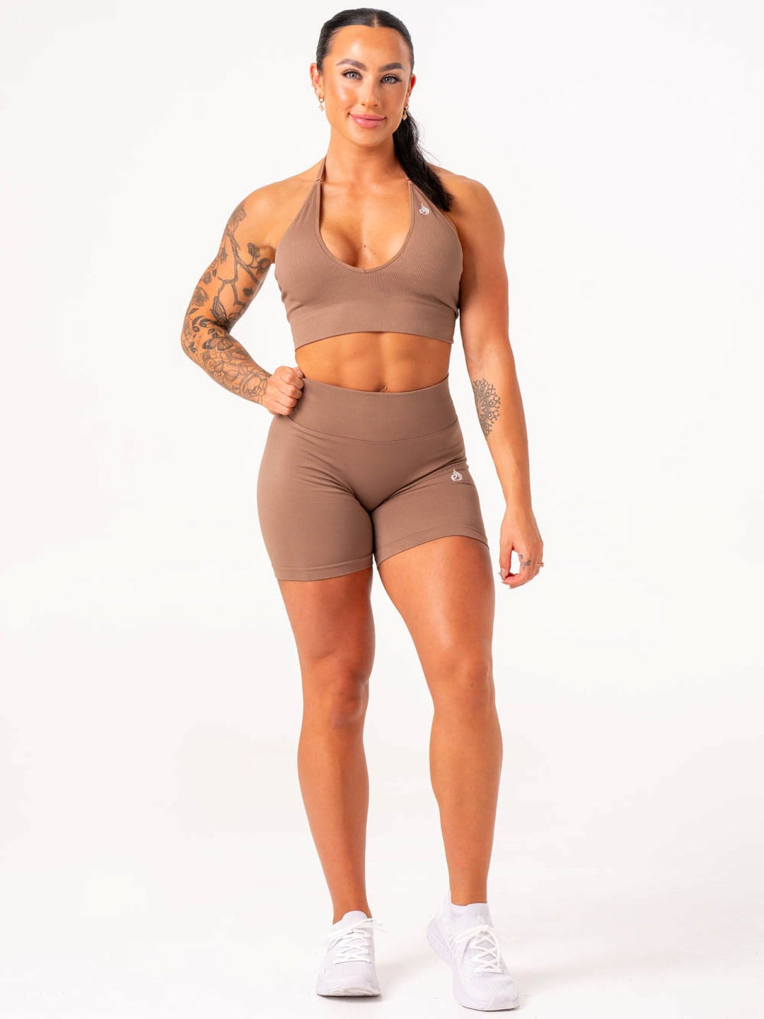 Lift Scrunch Shorts - Almond Clothing Ryderwear 