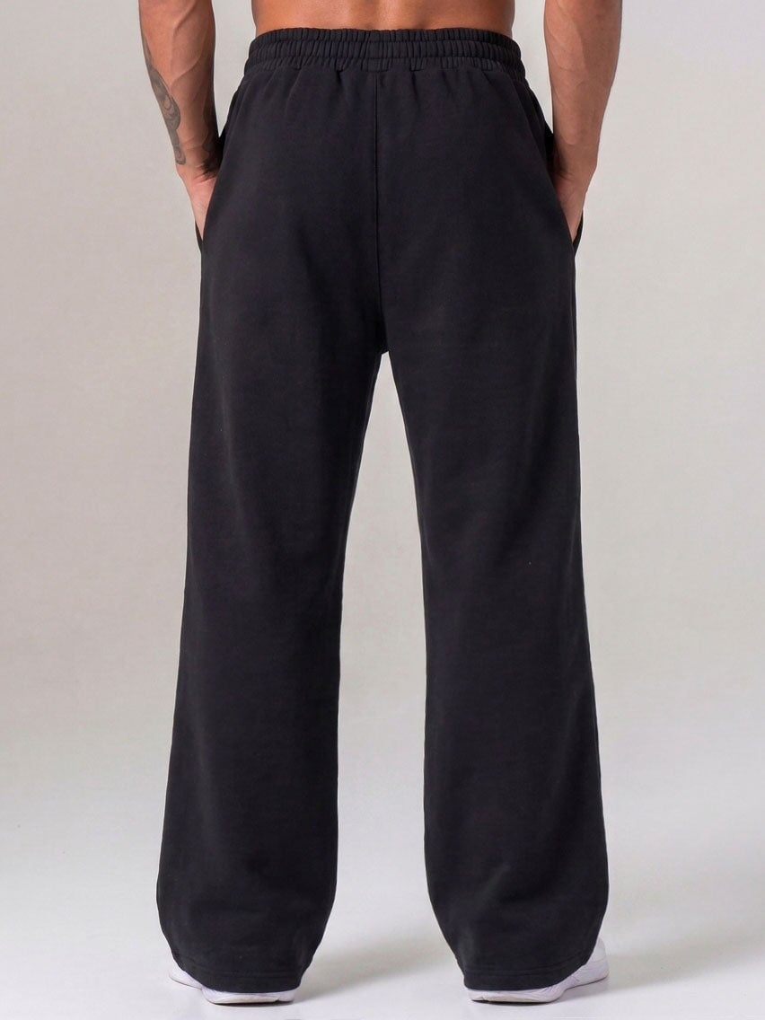 Mens Wide Leg Pant - Black Clothing Ryderwear 