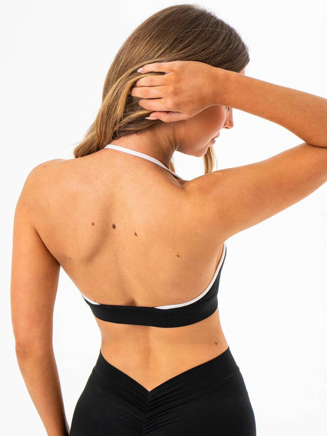 NKD Contrast Halter Bra - Black Clothing Ryderwear 