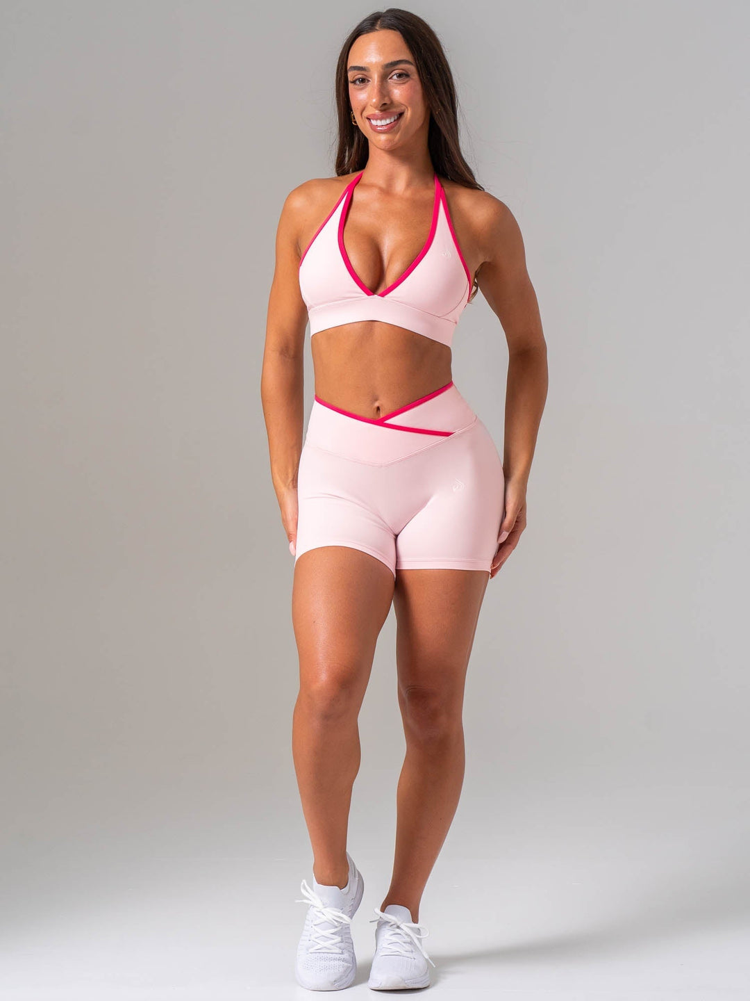 NKD Contrast Halter Bra - Pink On Pink Clothing Ryderwear 