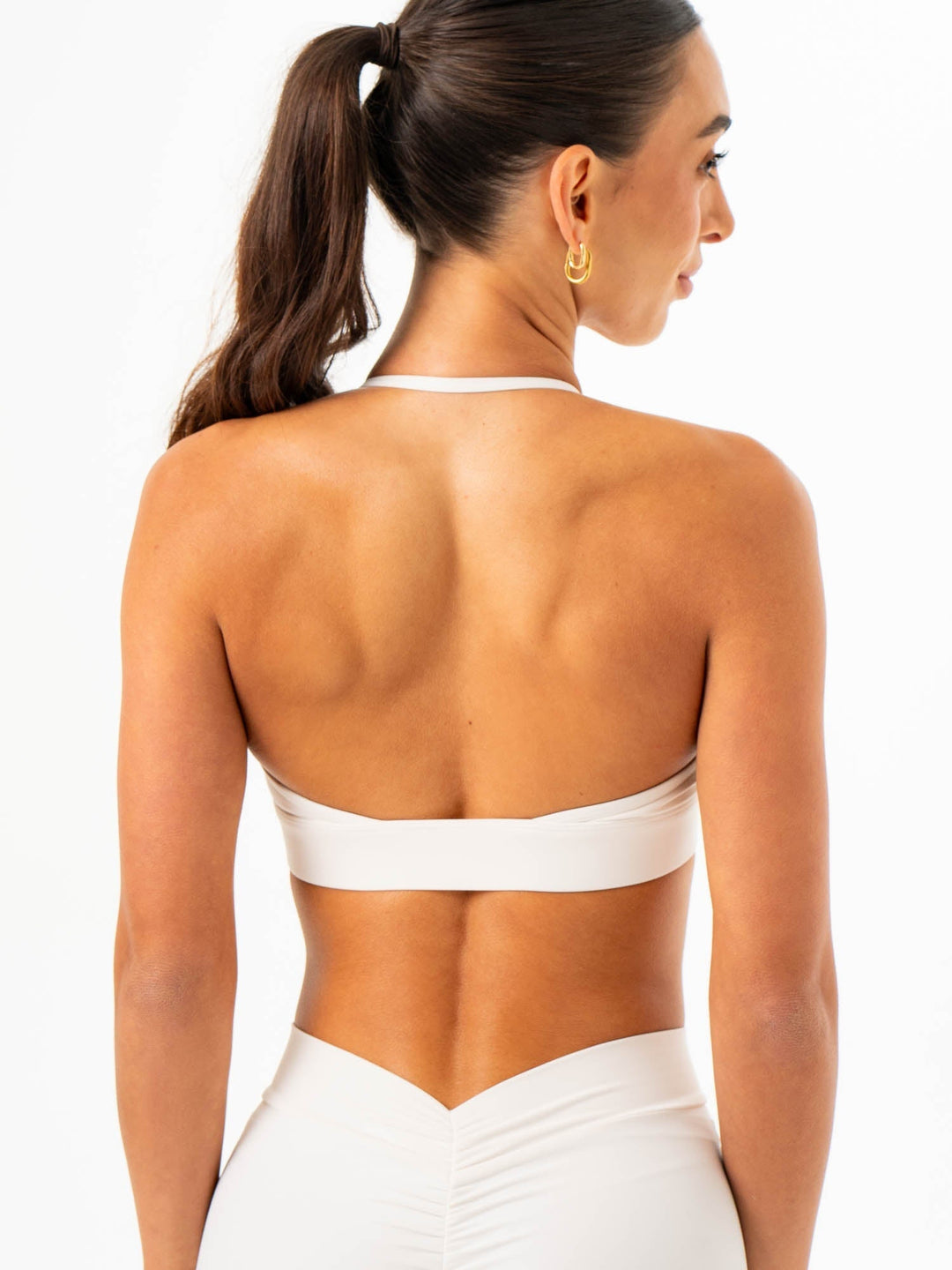NKD Contrast Halter Bra - Vanilla Clothing Ryderwear 