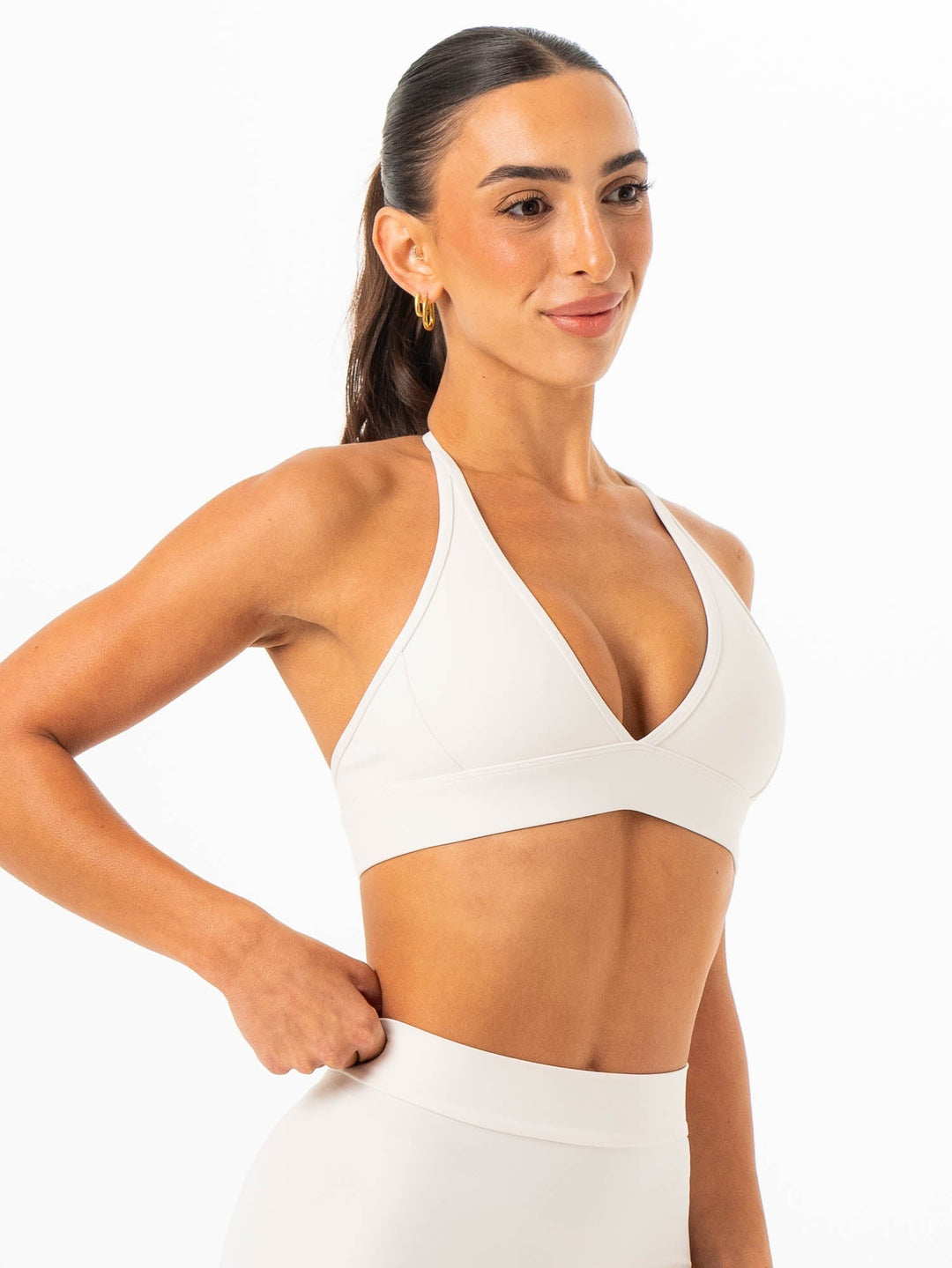 NKD Contrast Halter Bra - Vanilla Clothing Ryderwear 
