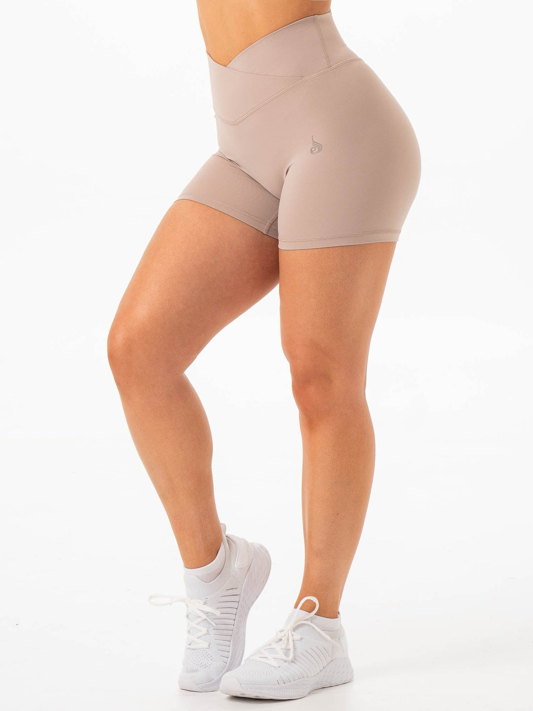 NKD Cross Waist Band Shorts - Almond Clothing Ryderwear 