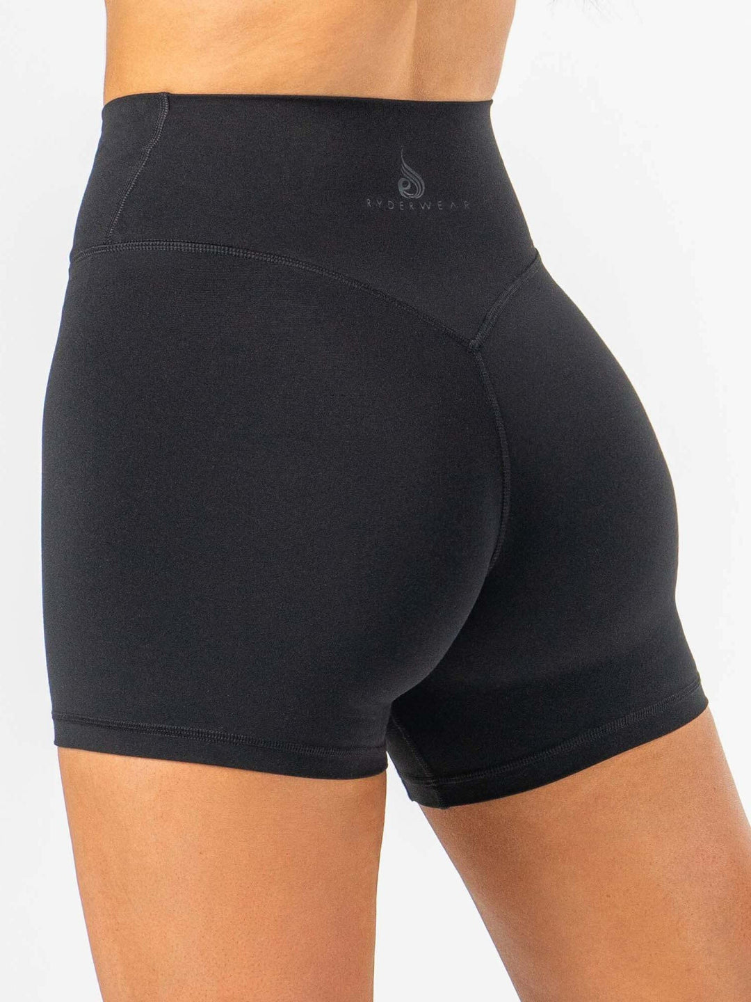 NKD Cross Waist Band Shorts - Black Clothing Ryderwear 