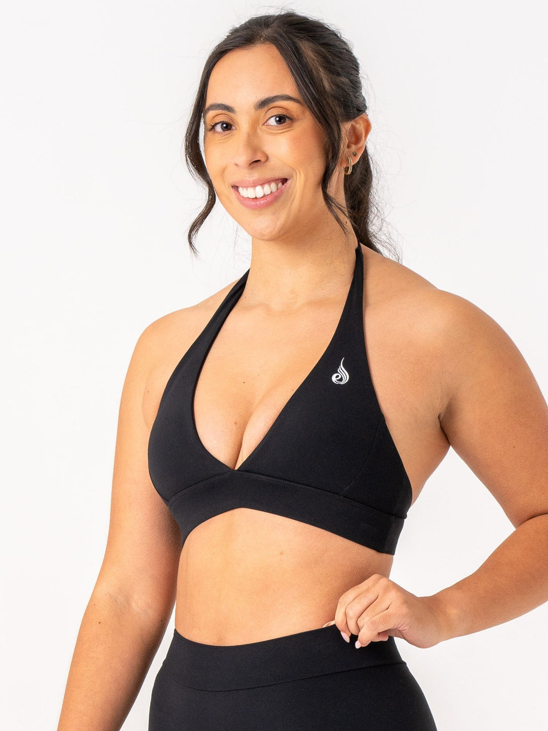 NKD Halter Bra - Black Clothing Ryderwear 