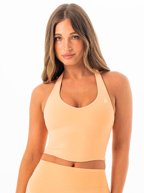 NKD Halter Shelf Tank Peach