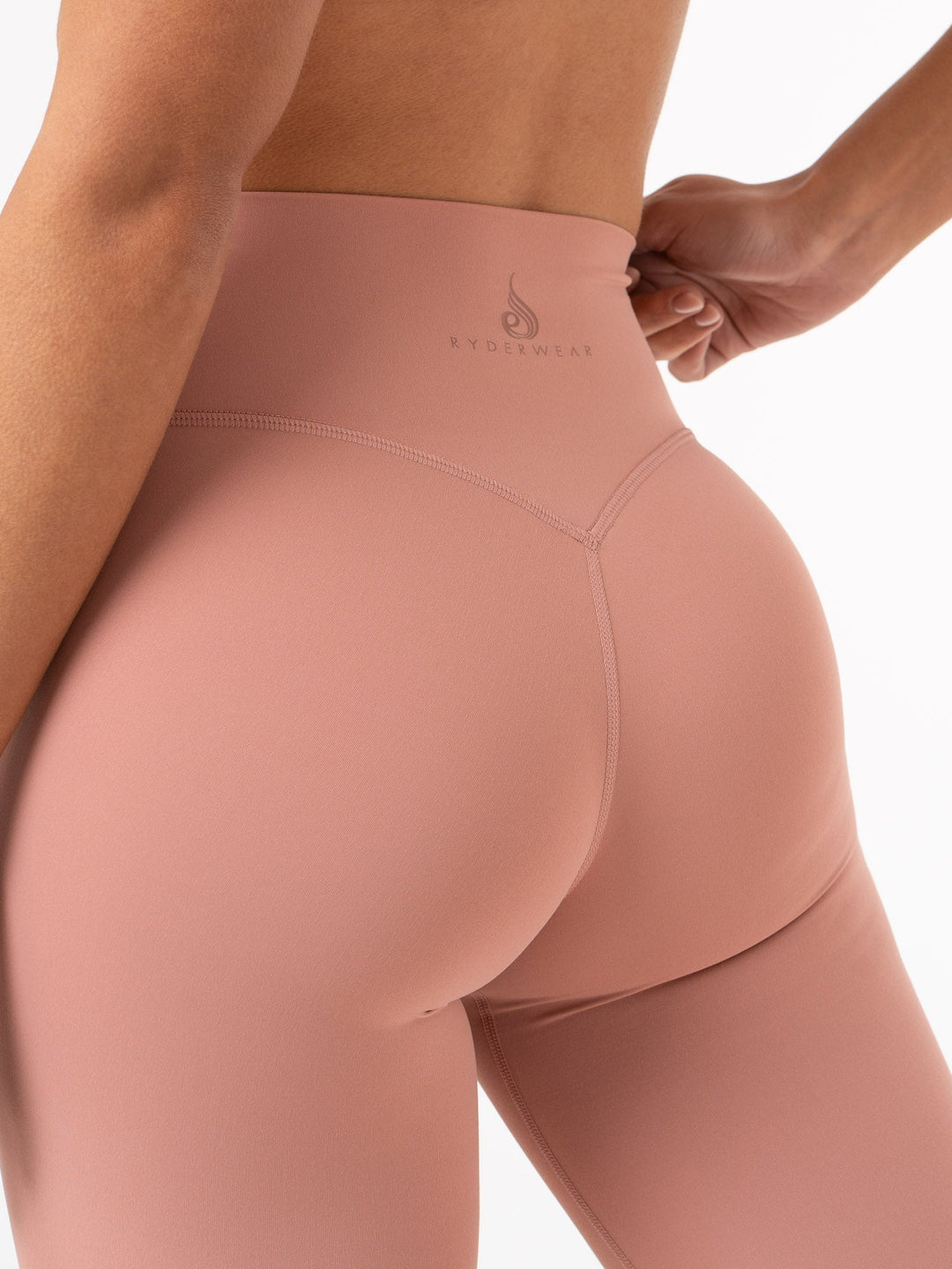 NKD High Waisted Leggings - Dusty Pink Clothing Ryderwear 