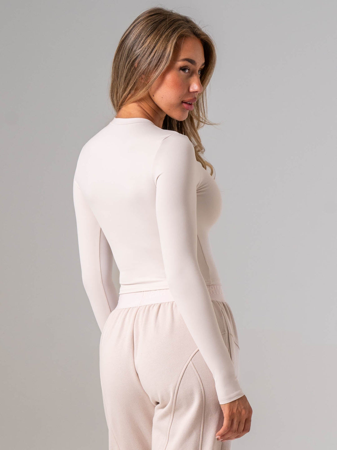 NKD Long Sleeve Top - Oatmeal Clothing Ryderwear 