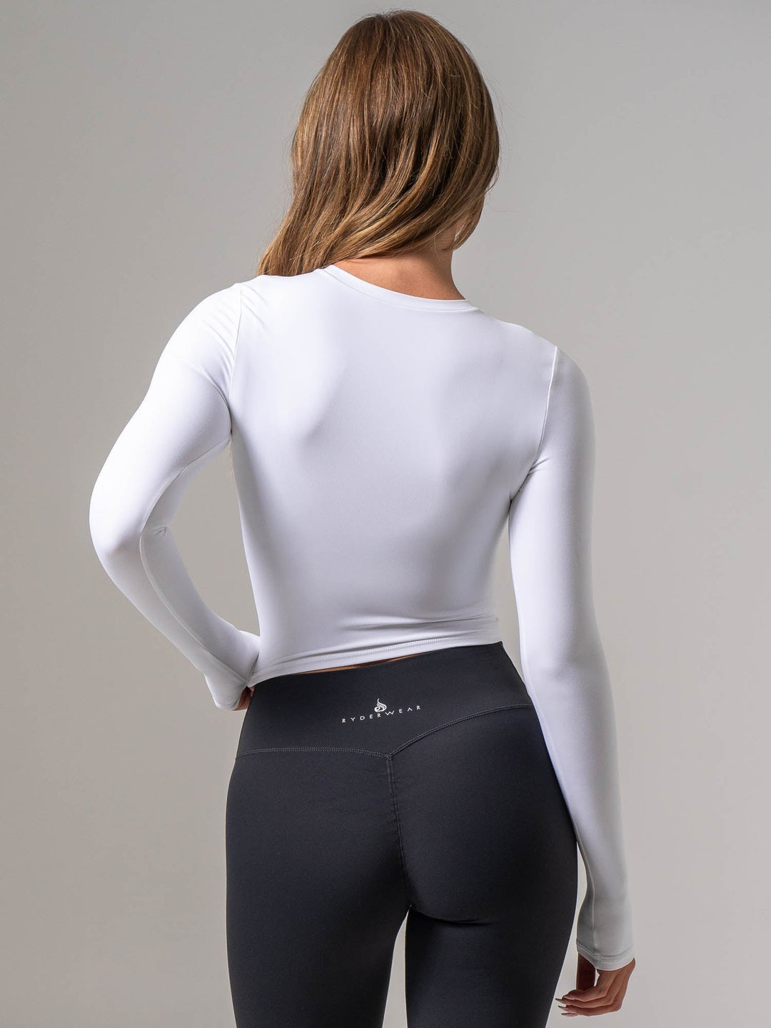 NKD Long Sleeve Top - White Clothing Ryderwear 