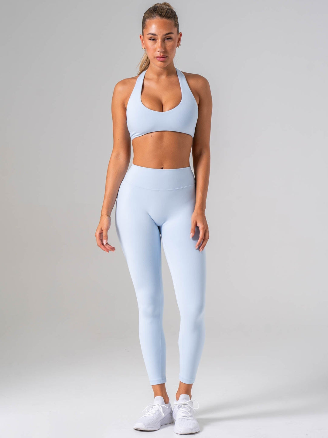 NKD Luxe Leggings - Sky Blue Clothing Ryderwear 