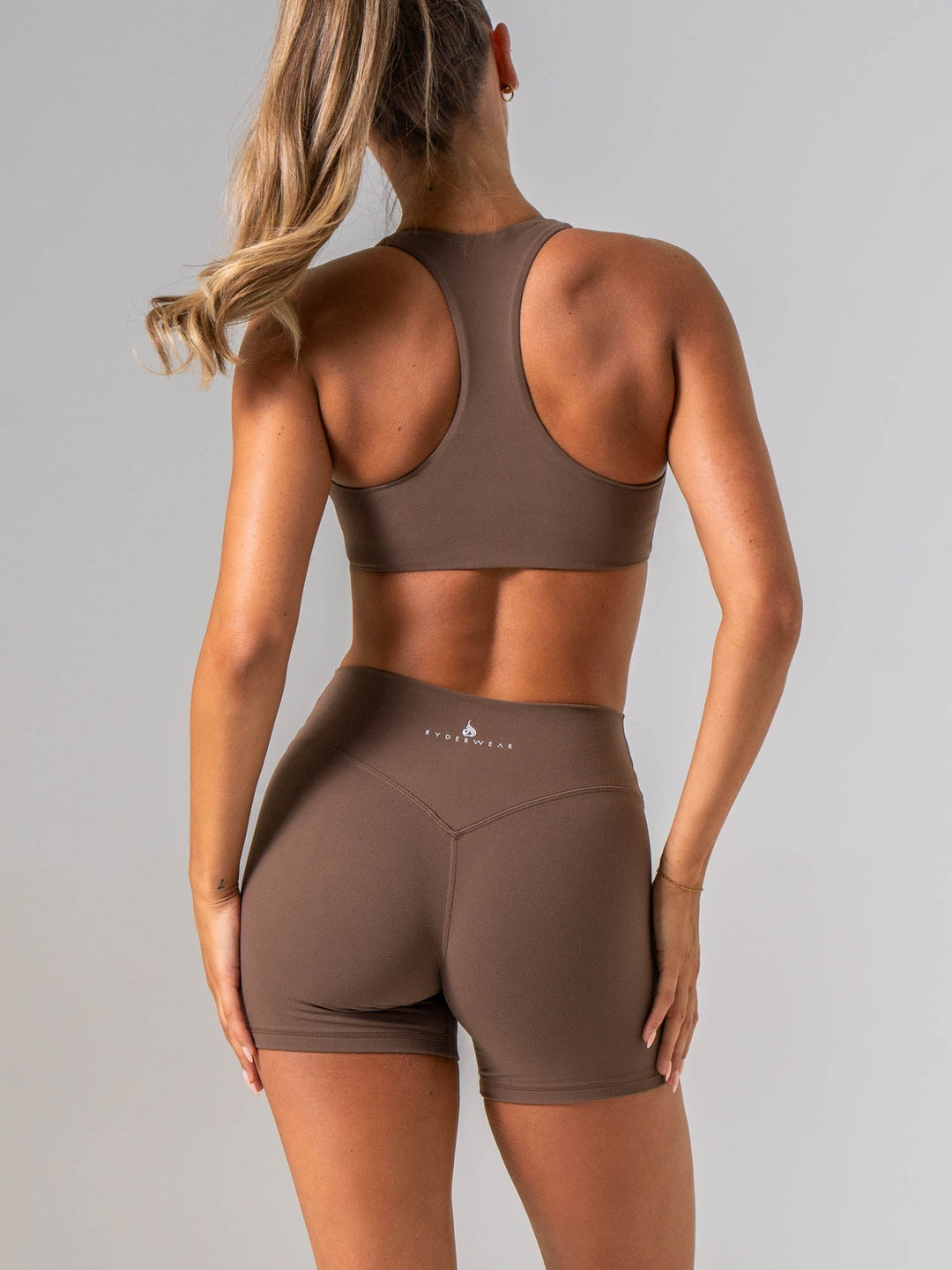 NKD Luxe Shorts - Chocolate Clothing Ryderwear 