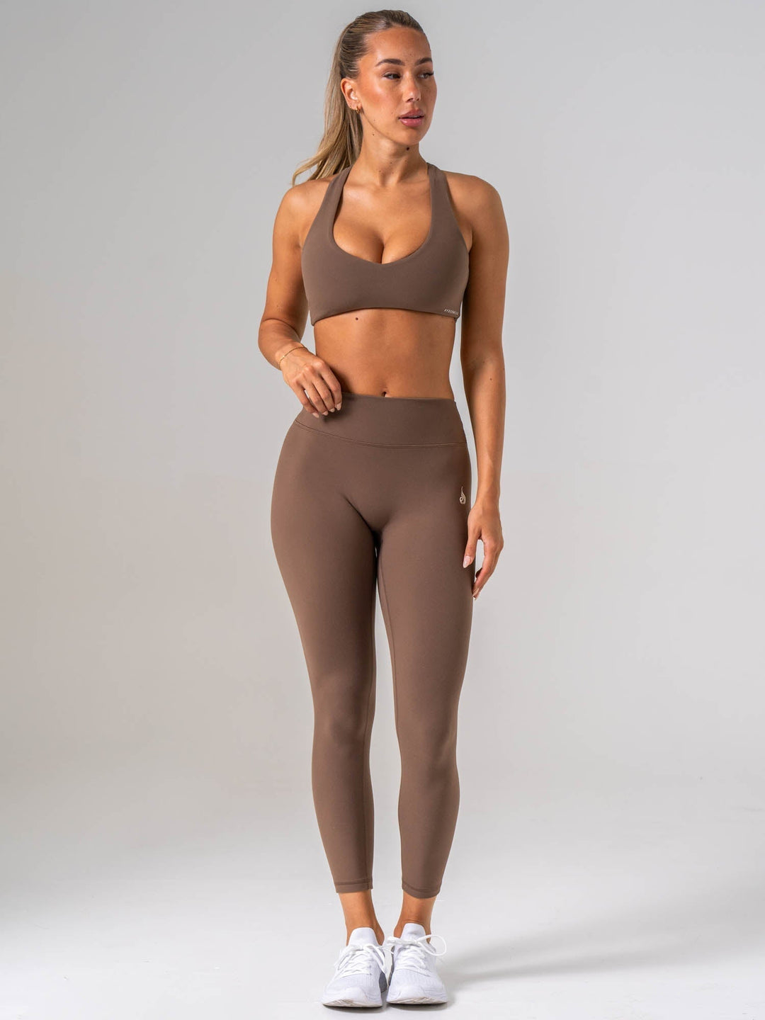 NKD Luxe V Neck Bra - Chocolate Clothing Ryderwear 
