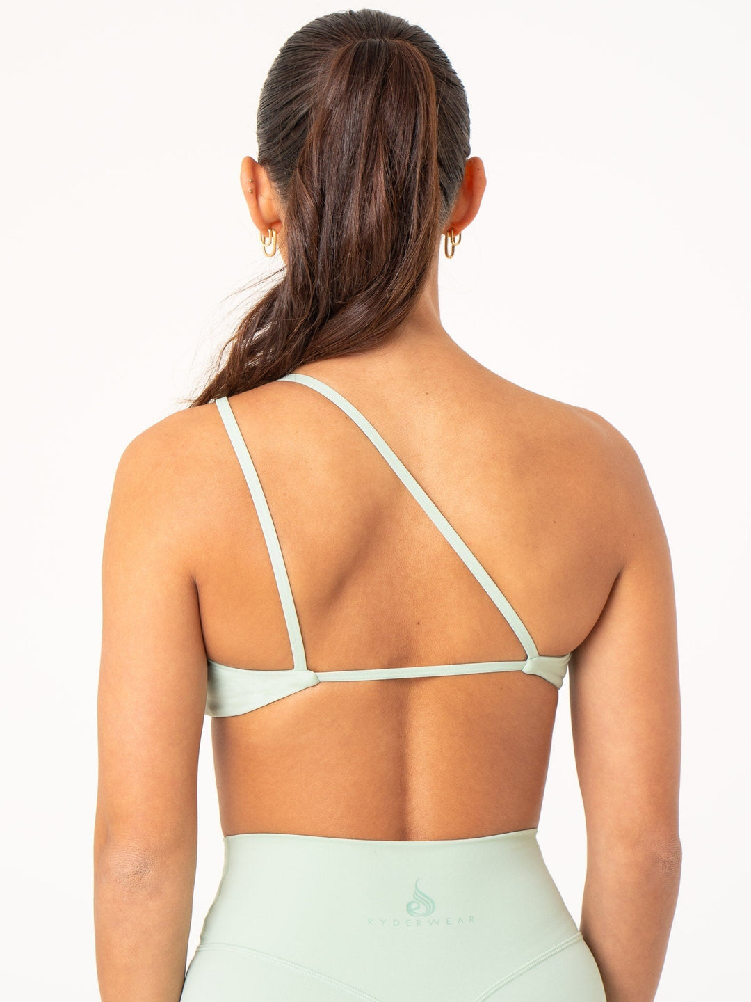 NKD One Shoulder Sports Bra - Cucumber Clothing Ryderwear 