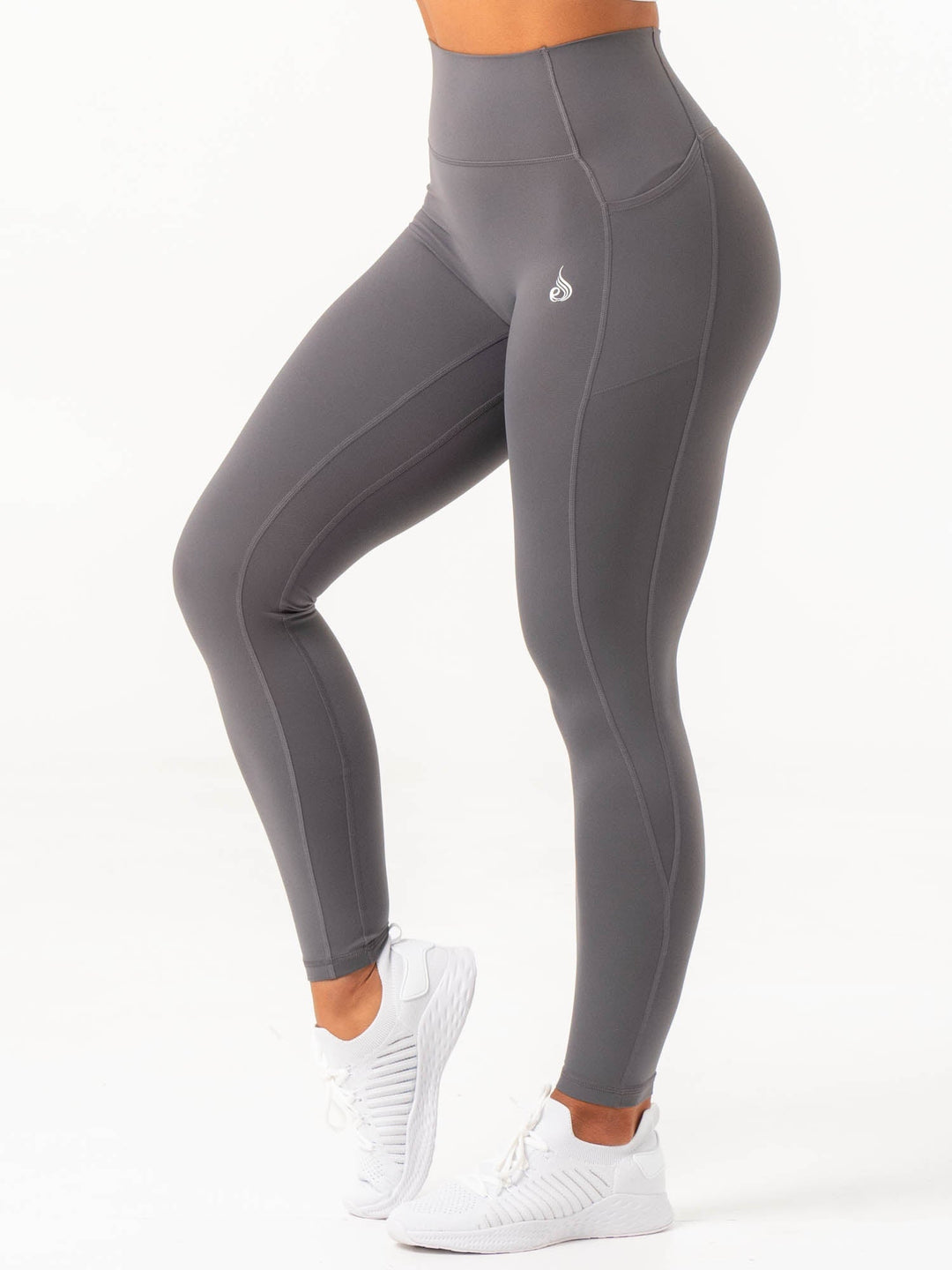NKD Pocket Leggings - Charcoal Clothing Ryderwear 
