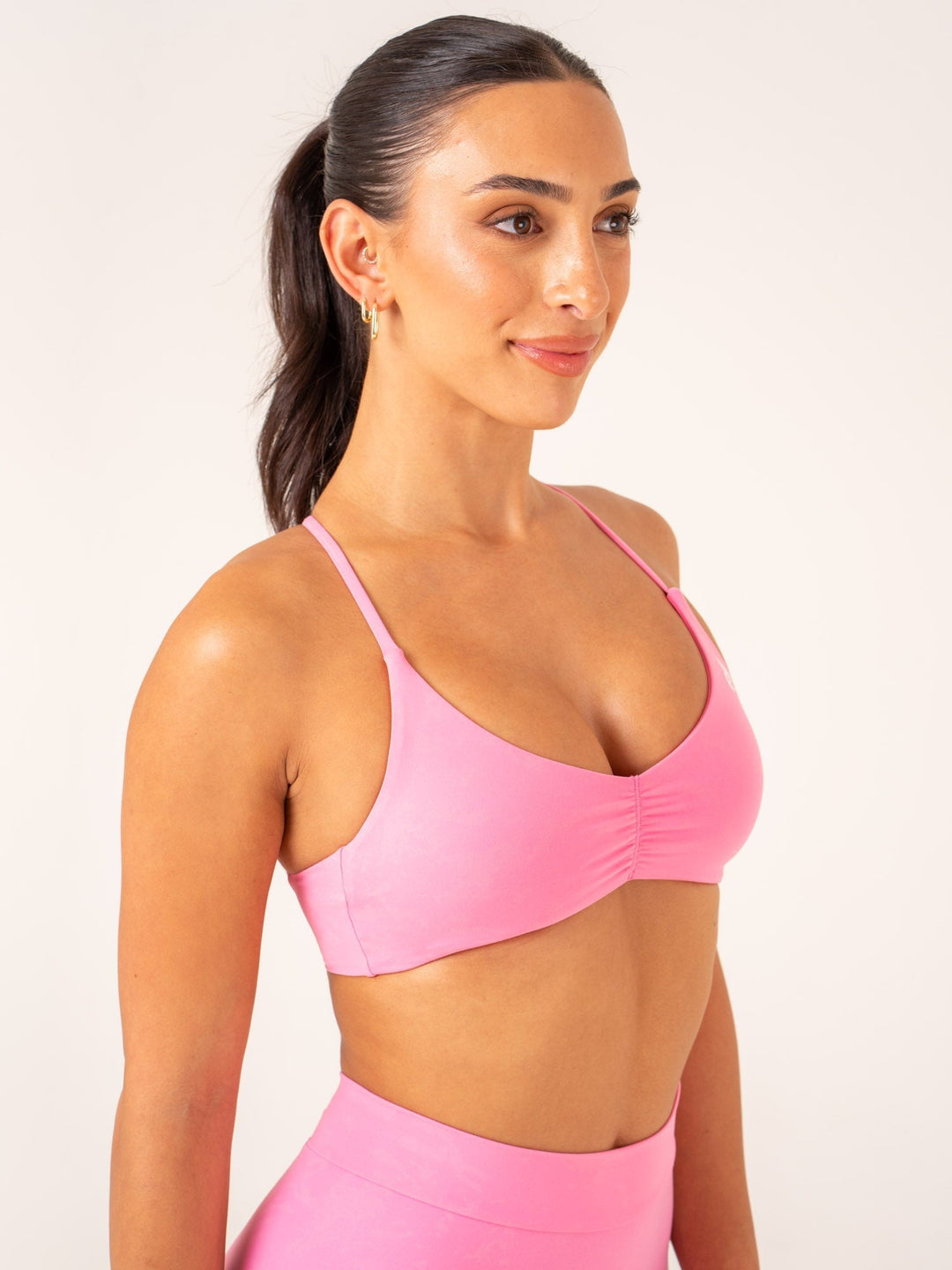 NKD Stonewash Sports Bra - Pink Stonewash Clothing Ryderwear 