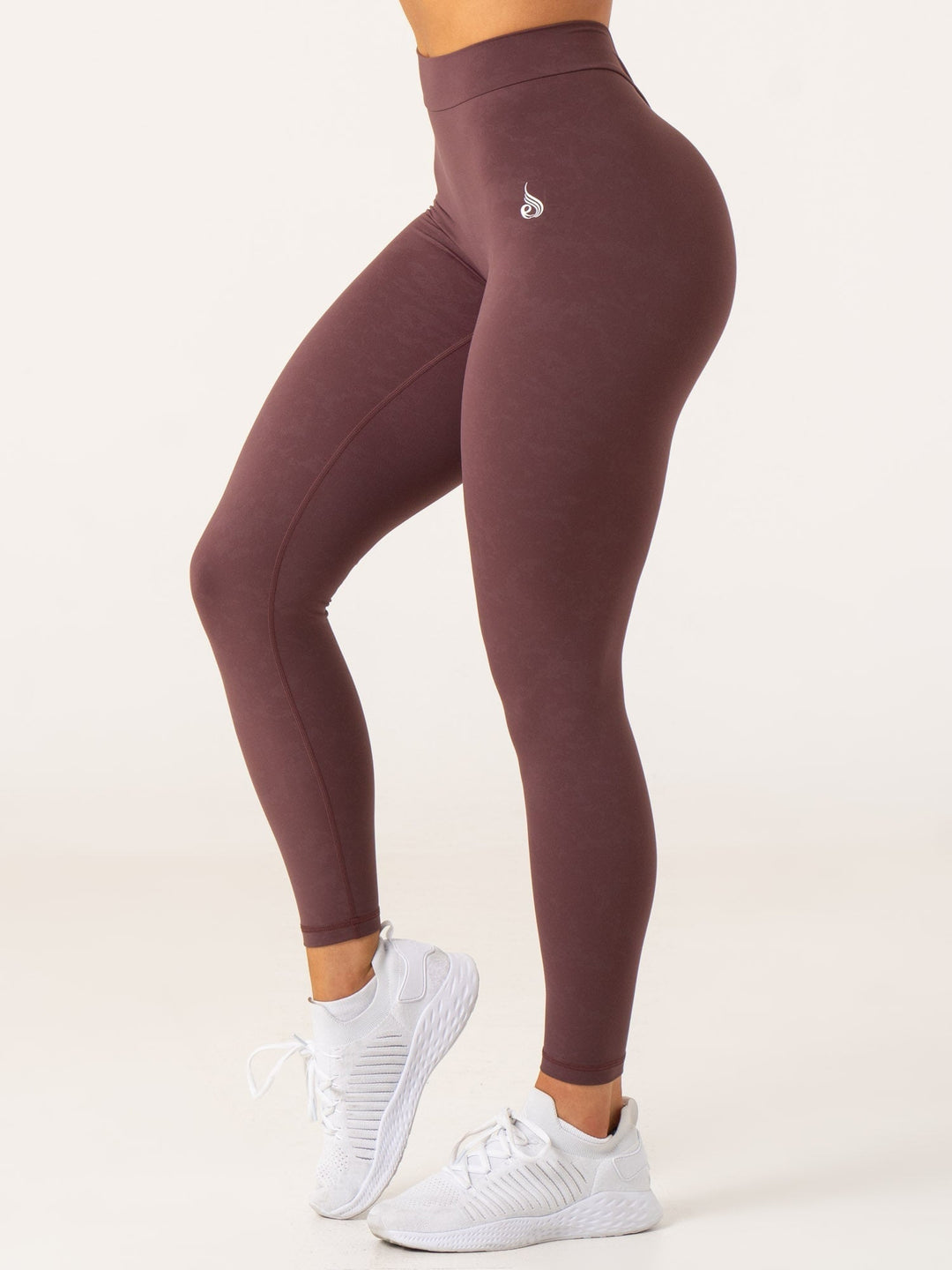 NKD Stonewash V Scrunch Leggings - Chocolate Stonewash Clothing Ryderwear 