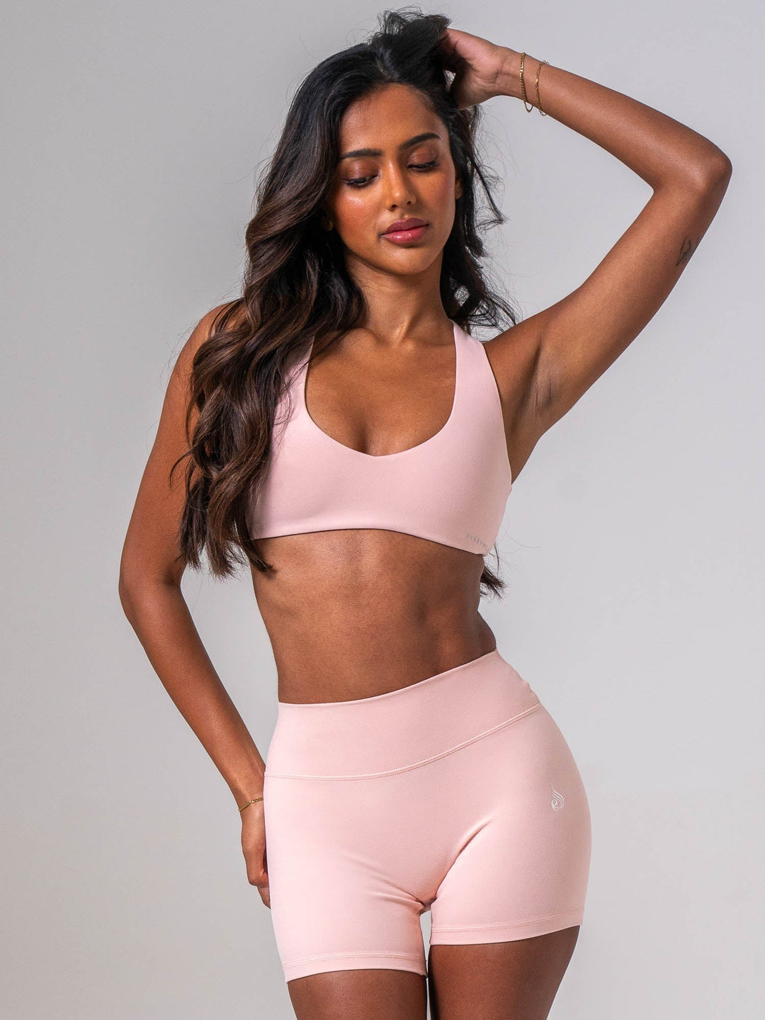 NKD Luxe V Neck Bra - Blush Clothing Ryderwear 