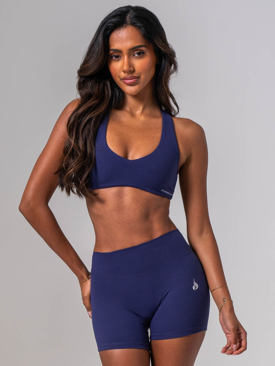 NKD Luxe V Neck Bra - Navy Clothing Ryderwear 