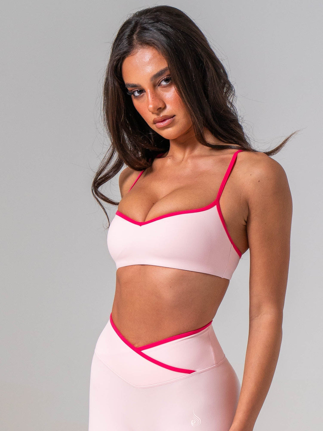 NKD Sweetheart Contrast Bra - Pink On Pink Clothing Ryderwear 